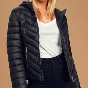 Nothing But Cozy Black Hooded Puffer Jacket